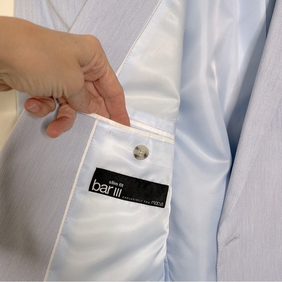 Bar III Men's Slim-Fit 100% Cotton Suit Jacket wedding Guest Church prom - Picture 6 of 12